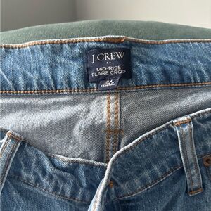 J. Crew Mid-Rise Flare Crop Jeans - Denim Blue